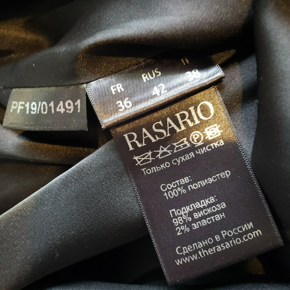 Rasario Black Gray Leopard Print Ruched Bodycon Cocktail Dress - Picture 5 of 13